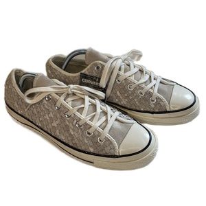 NWT Converse Chuck Taylor 70 Ox Woven Suede Neutral Sneakers
